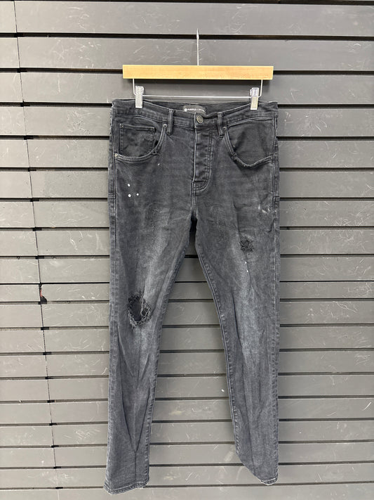 Purple Black/Grey Splatter Jeans USED