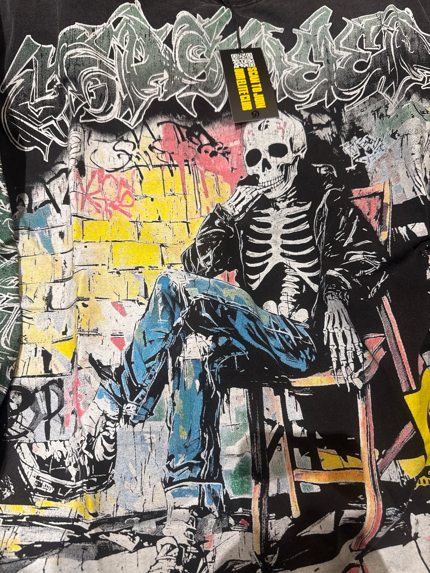 Godspeed Black Graffiti Skelly Sitting Longsleeve