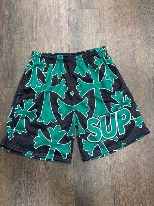 Sup Green Crosses Shorts