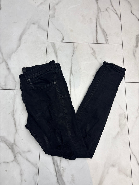 Purple Brand Black Ripped Jeans USED