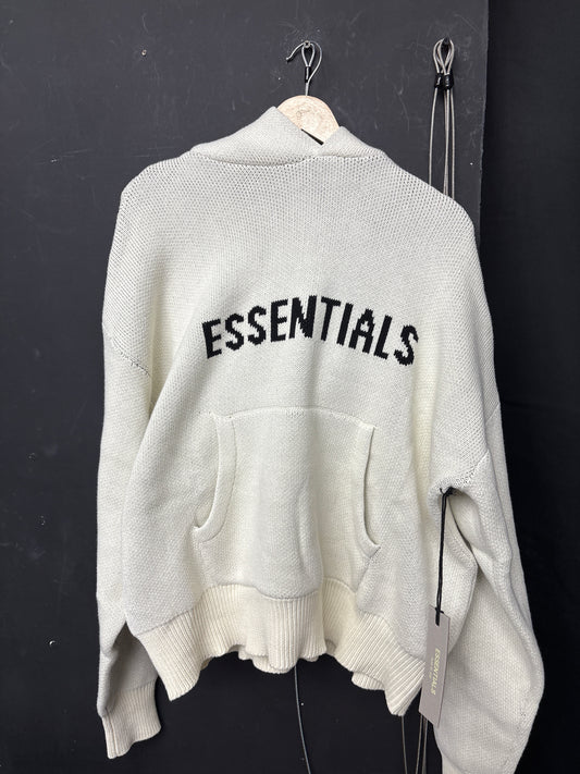 Essential Cream Knit Hoodie