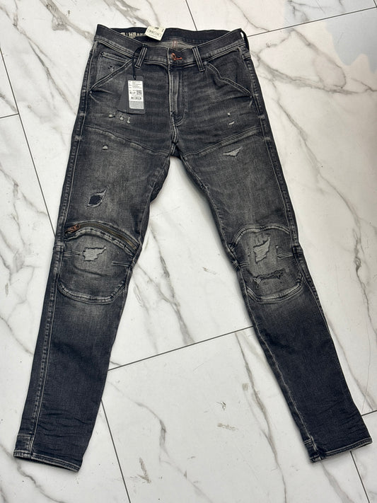G-STAR ZIP KNEE SKINNY JEANS
