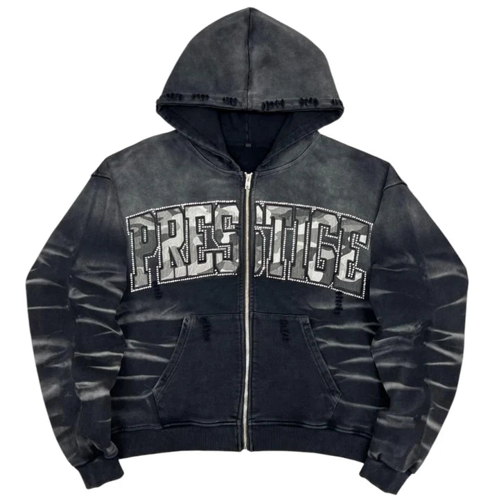 Prestige Eclipse Hoodie Camo Black Zip-up hoodie