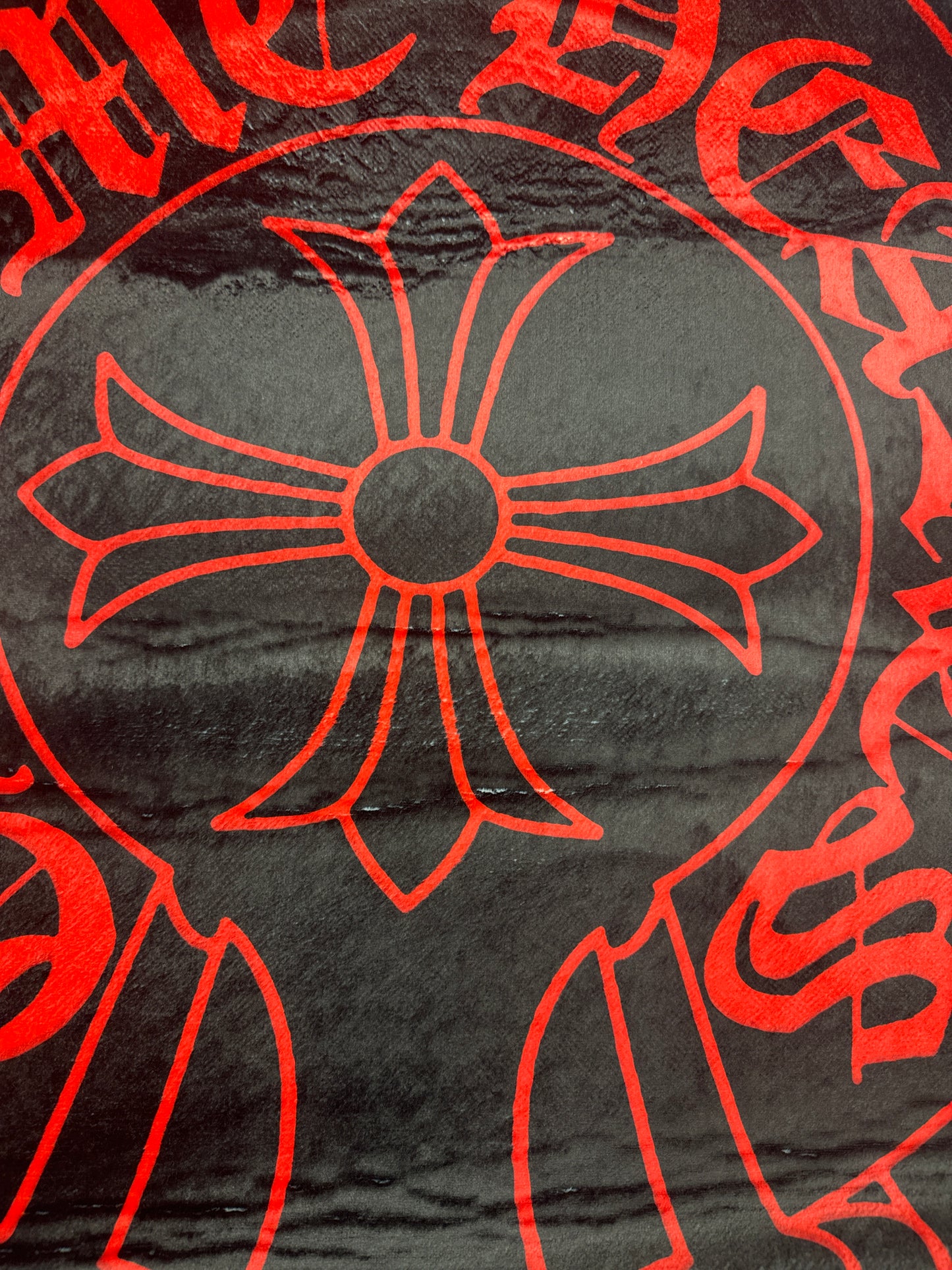 Chrome Heart Black and Red Rug