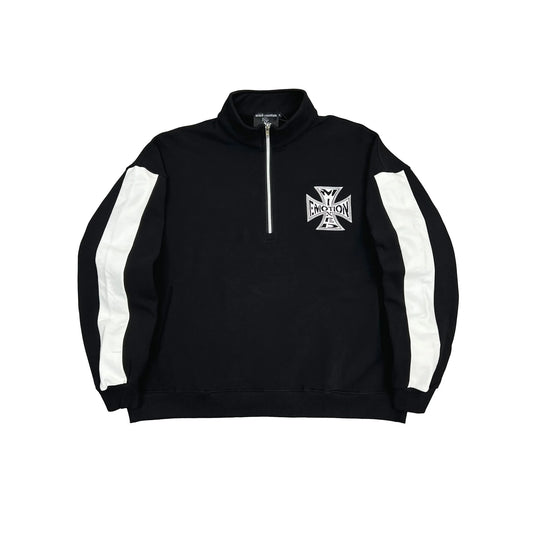 Mixed Emotion Black Quarter Zip Jacket