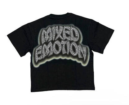 Mixed emotion seaside black tee