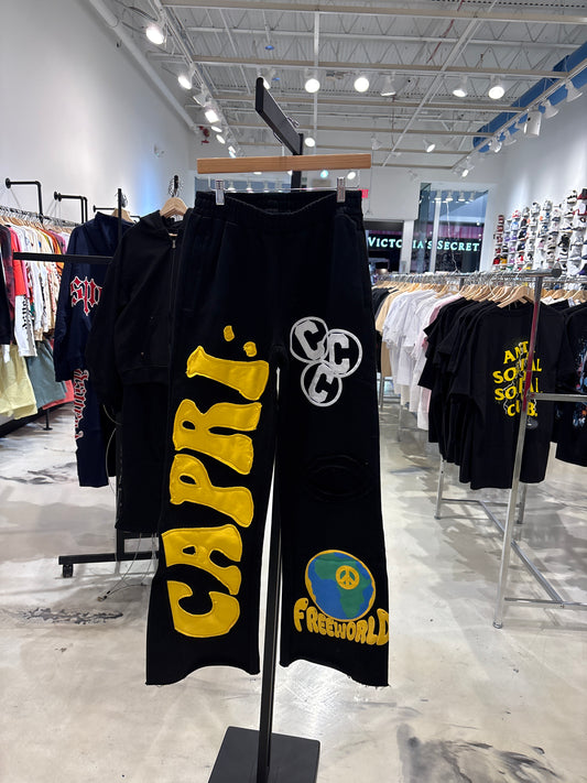Capri Black Free World Sweatpants