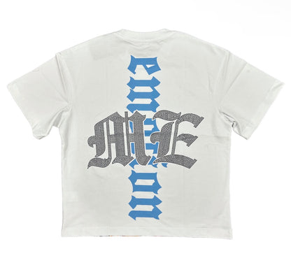 Mixed Emotion White Angel Rhinestone Tee