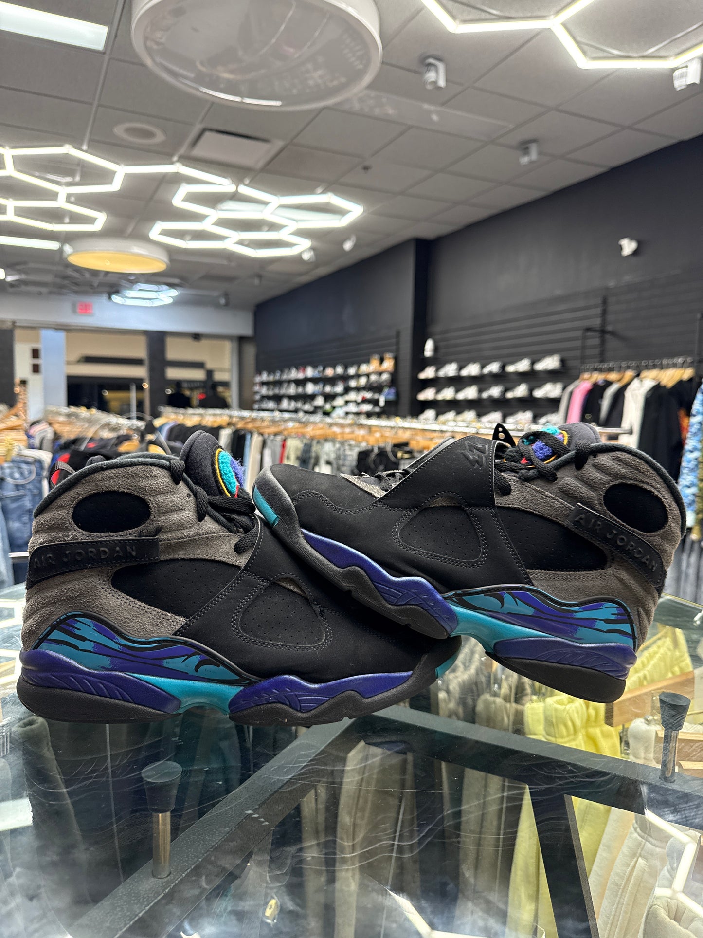 Jordan 8 Aqua PRE-OWNED NO BOX