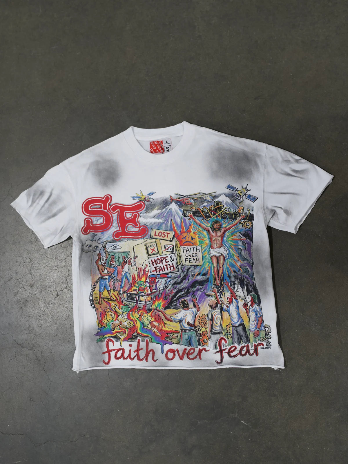 Saint Elements White Faith Over Fear Tee
