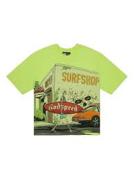 Godspeed Lime Surfshop Tee