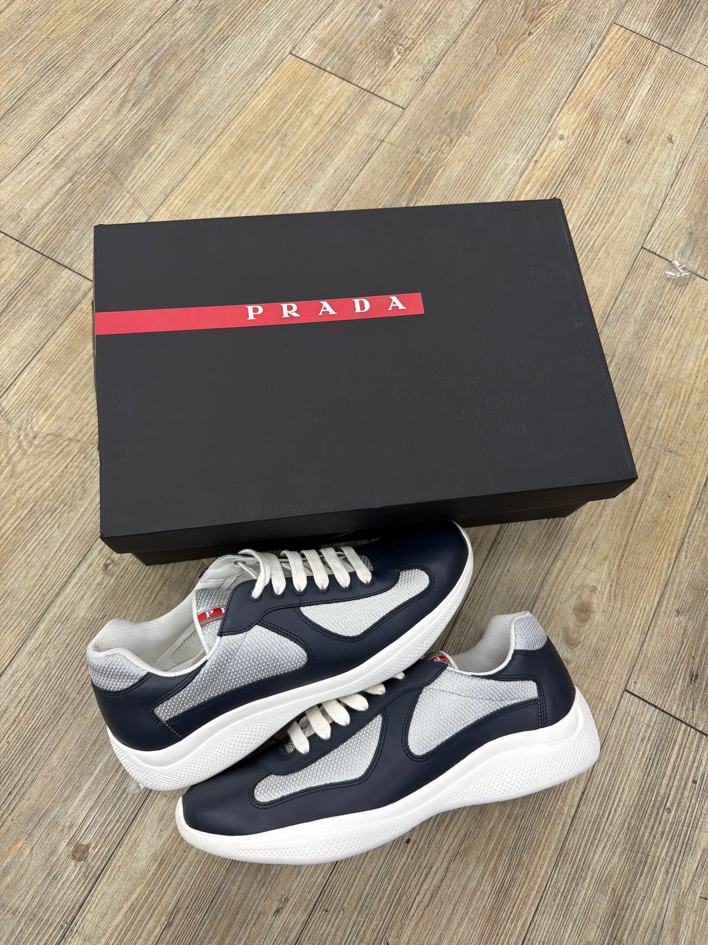 Prada Blue White With Box Used