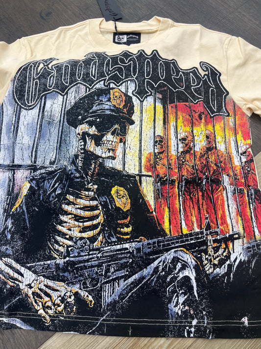 God speed cream prison tee