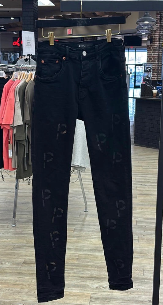 USED Black Purple Jeans