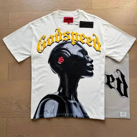 GodSpeed White “Vibing Alone” Tee