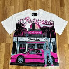 GodSpeed White Pink BNB Tee