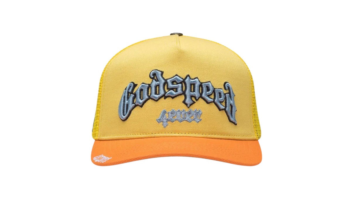 GODSPEED FOREVER TRUCKER HAT YELLOW/ORANGE