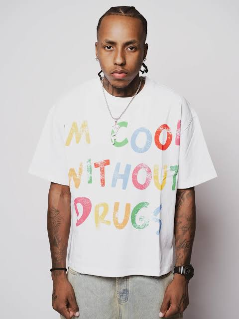 Addicts I’m Cool Without Drug White Colored Tee