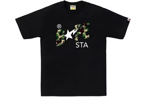 Bape Sta Green Camo Black Tee