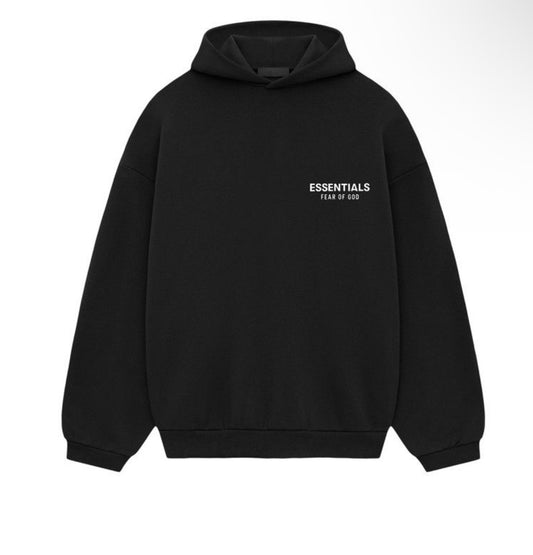 Essentials Fleece black white hoodie