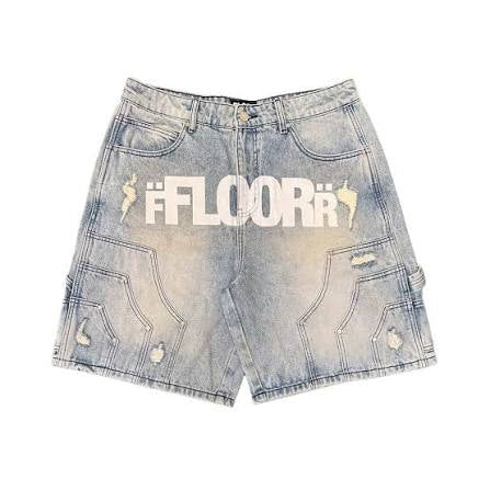 Floor Uniform Blue washed Jean shorts