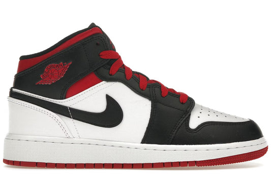 Air Jordan 1 Mid 'Gym Red white Toe' (GS)