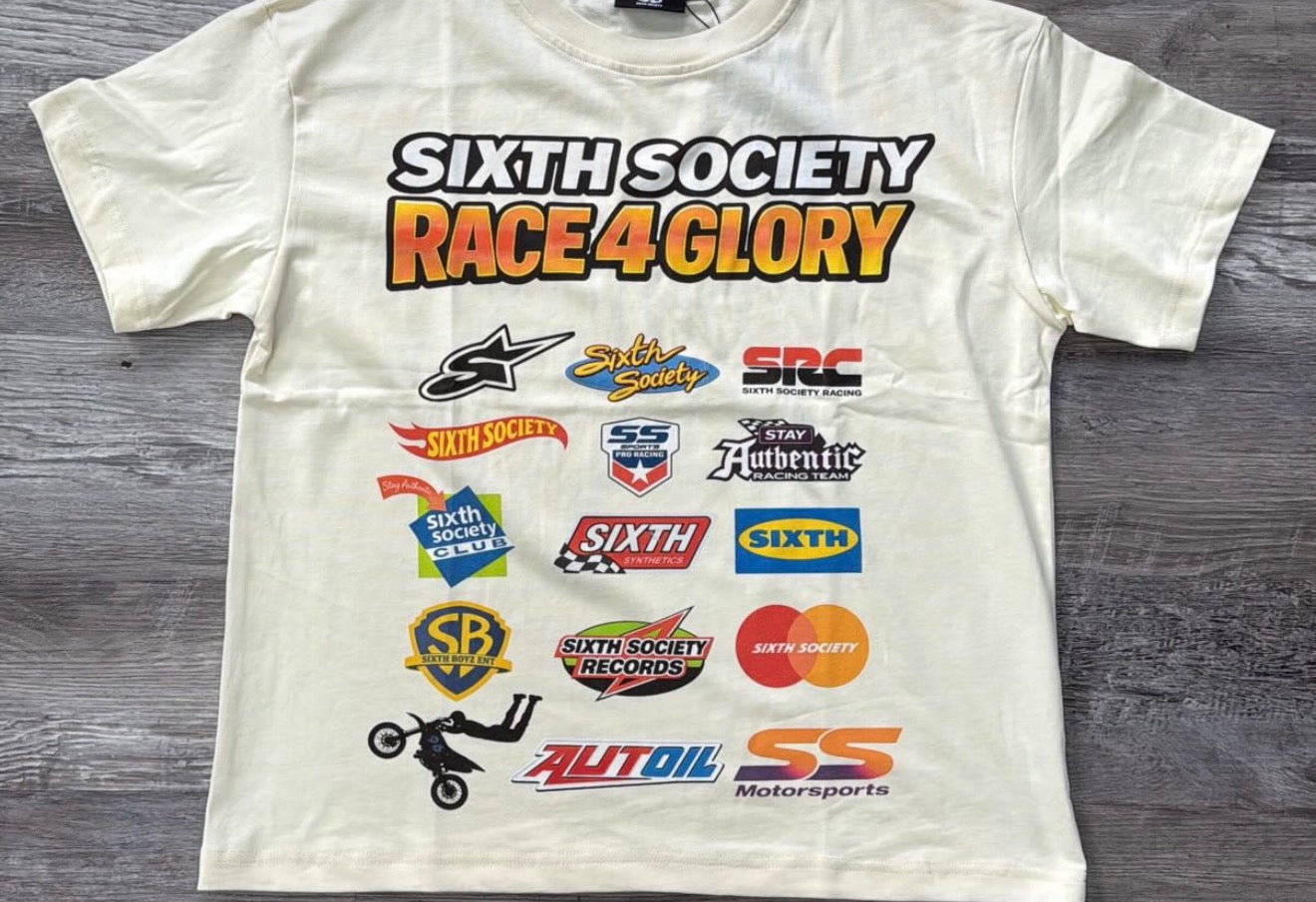 Sixth Society Race 4 Glory Cream Tee