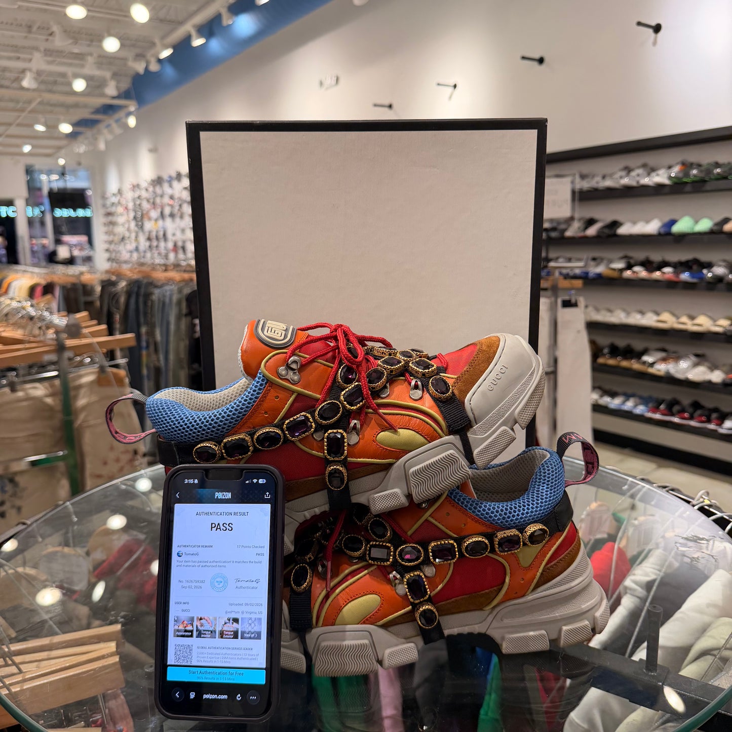 Gucci Flashterk Orange Multicolor USED W BOX