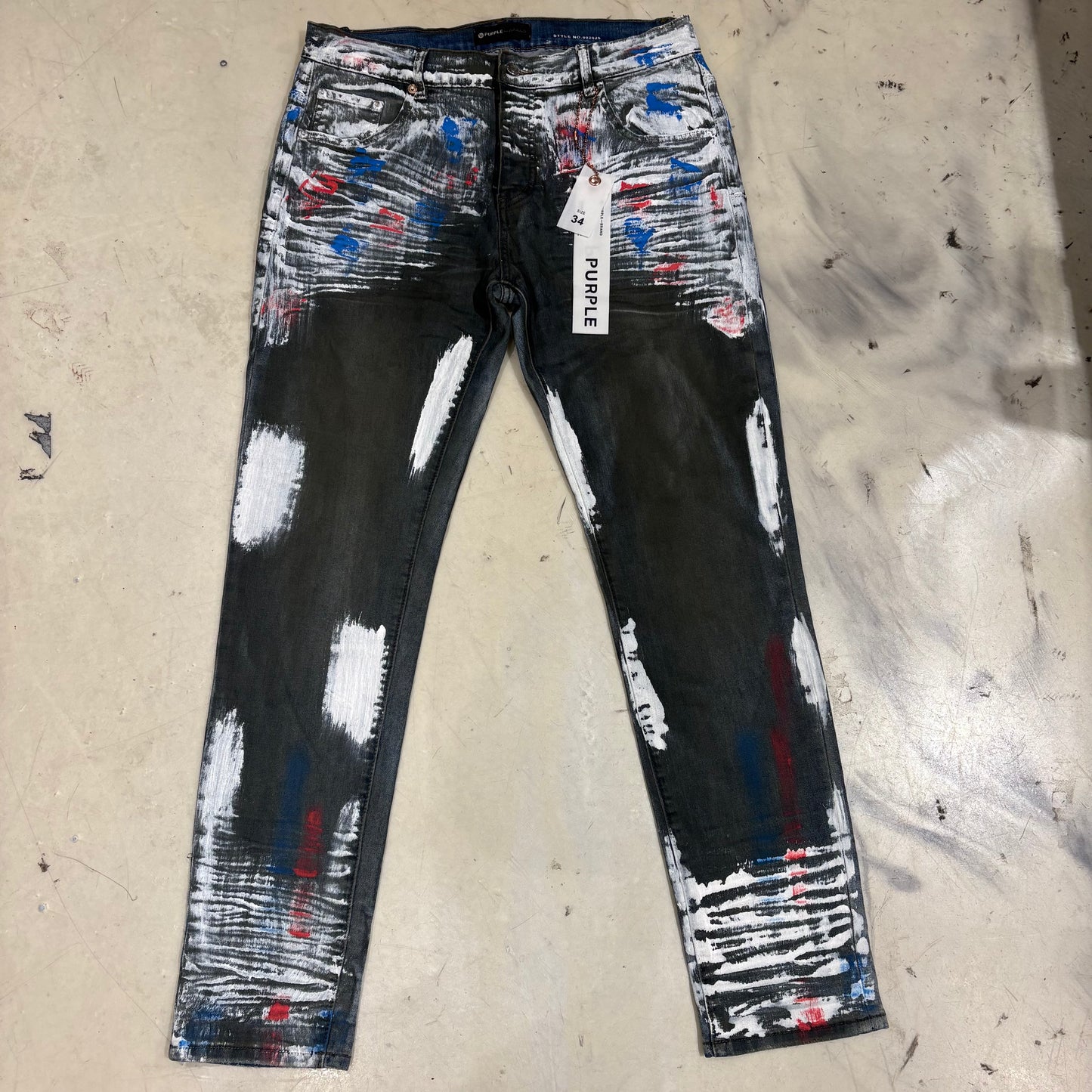 Purple Jeans ‘Paint Splatter’
