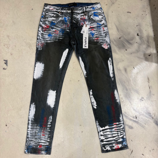 Purple Jeans ‘Paint Splatter’