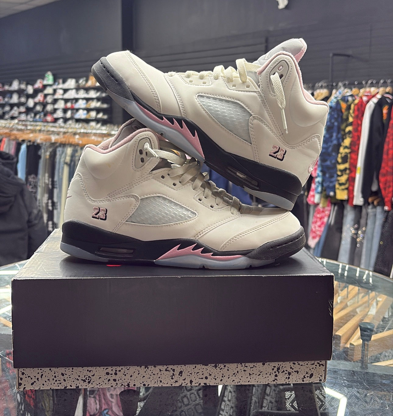 Used Jordan 5 Retro Soft Pink with box