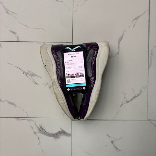 Prada cup purple sneaker USED NO BOX