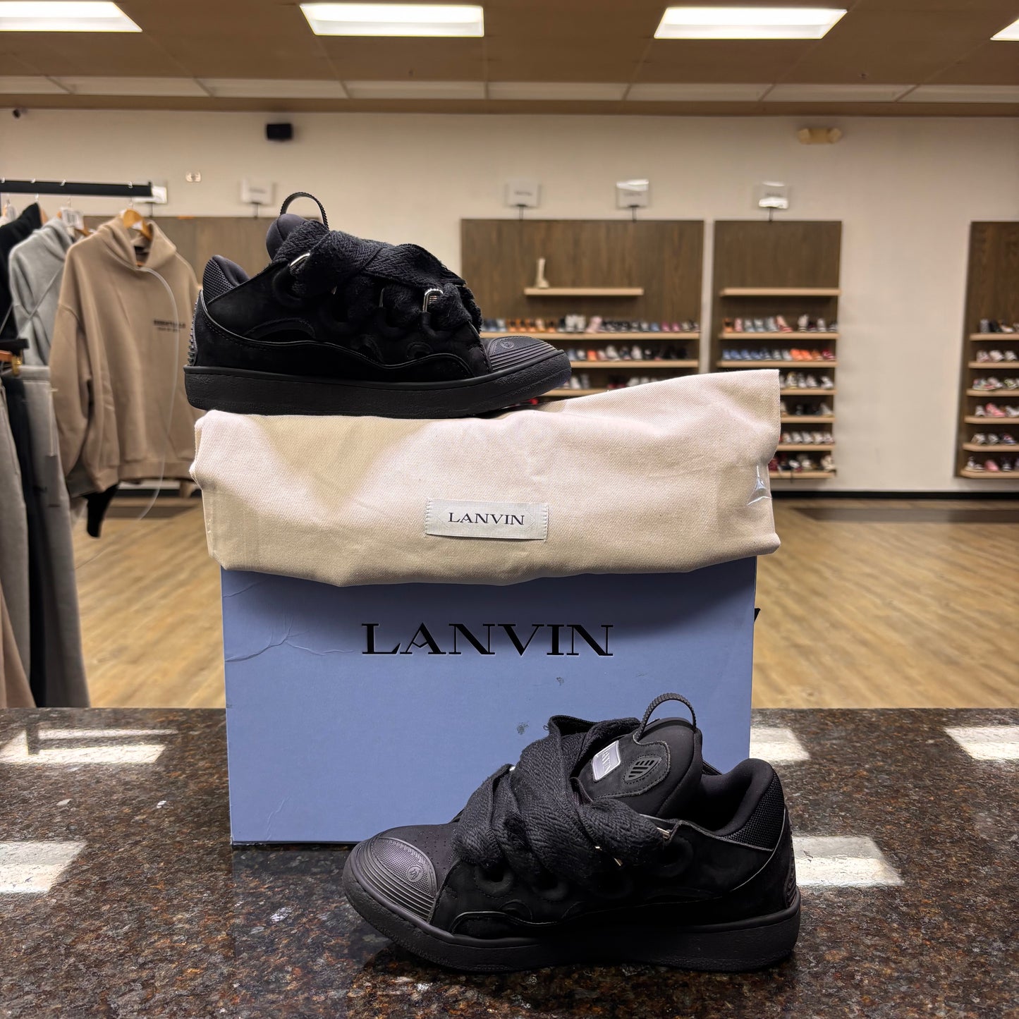 Lanvin Black Curb USED W BOX