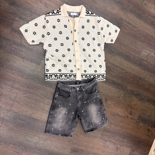 RHUDE SUMMER BUTTON UP SHIRT PREOWNED