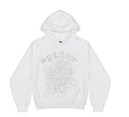 Sp5der #16 OG Rhinestone Logo Hoodie