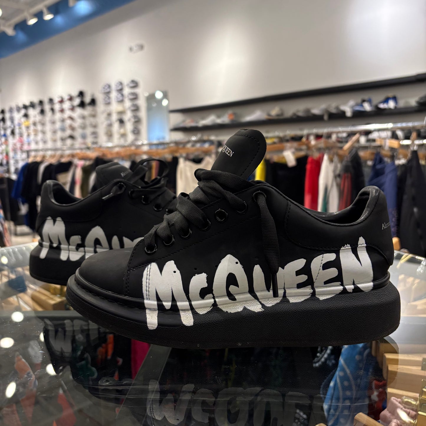 Alexander McQueen Graffiti Black Used No Box