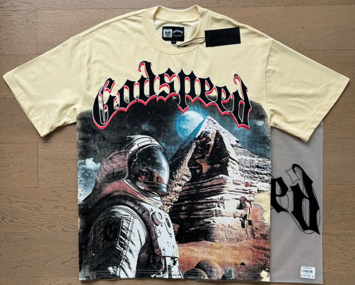 Godspeed Pyramid Astronaut Cream Tee