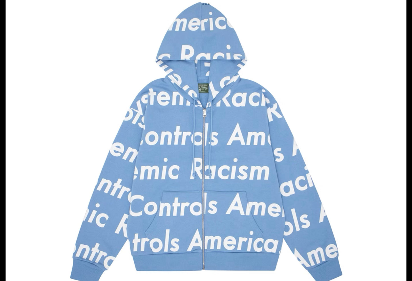 Denim tears x Arthur Java systemic racim controls American blue zip up