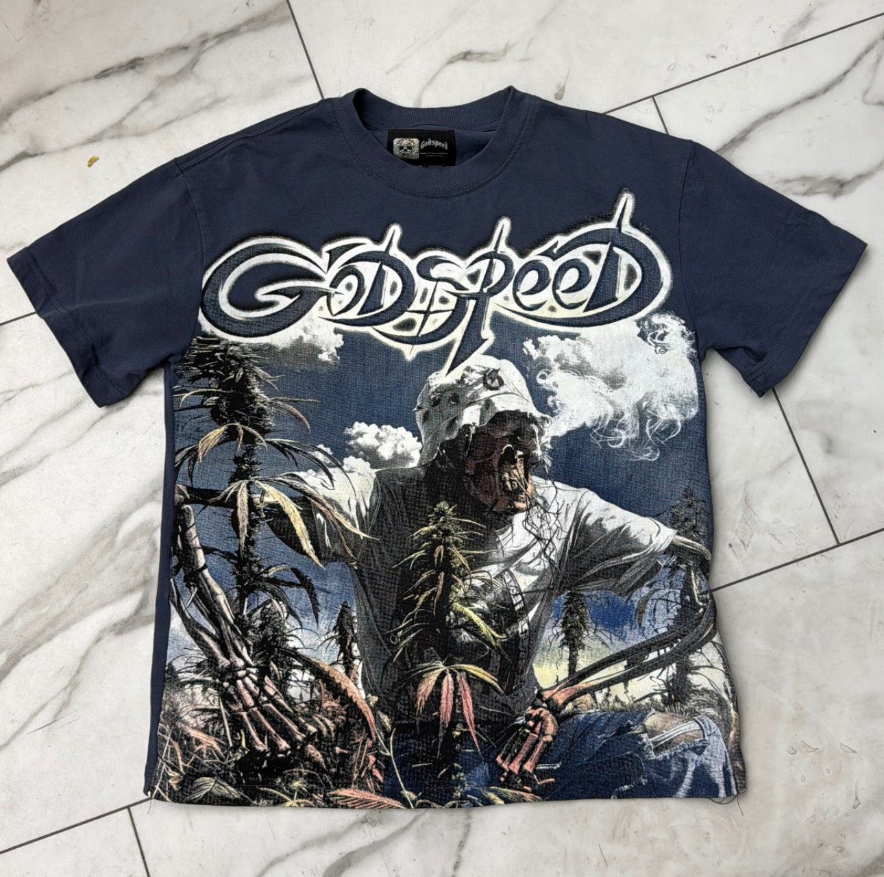 Used Godspeed Skeleton Beach Tee