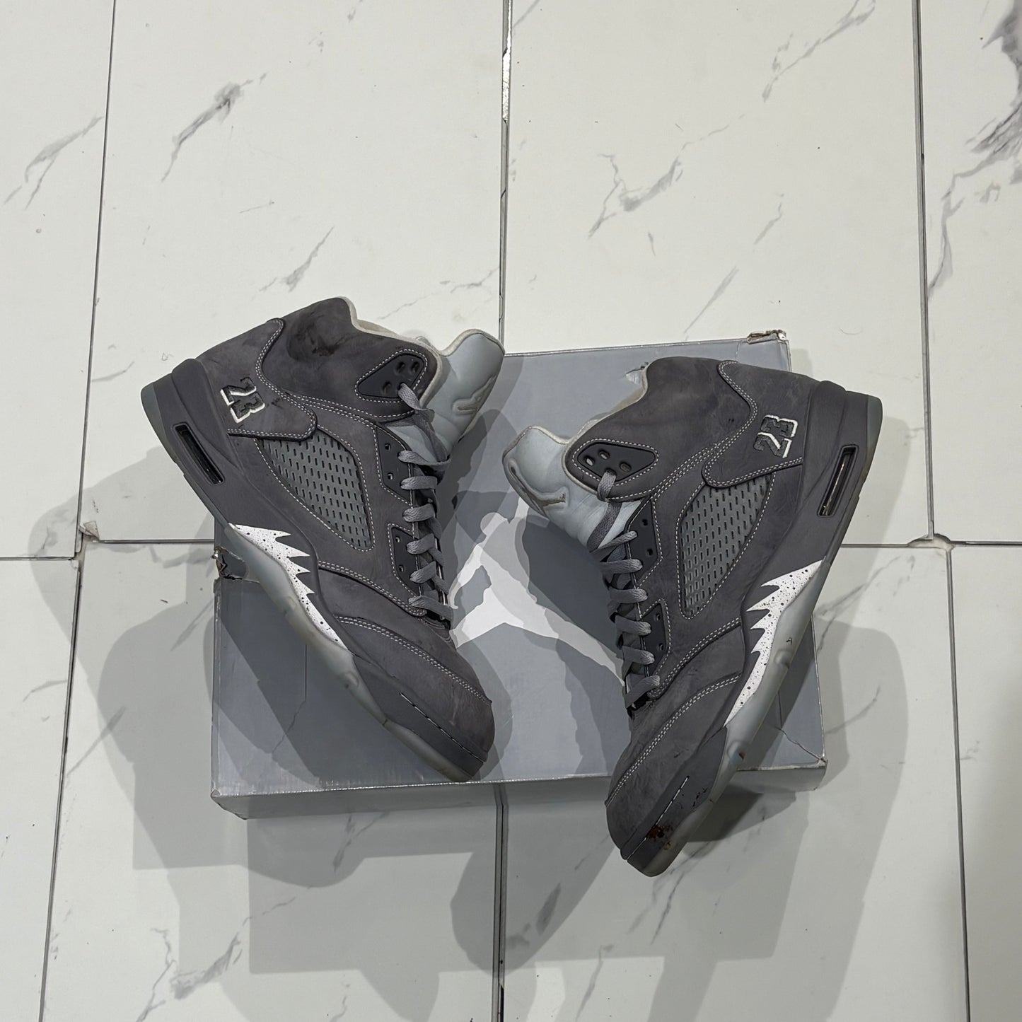 Jordan 5 Wolf Grey Used With Box