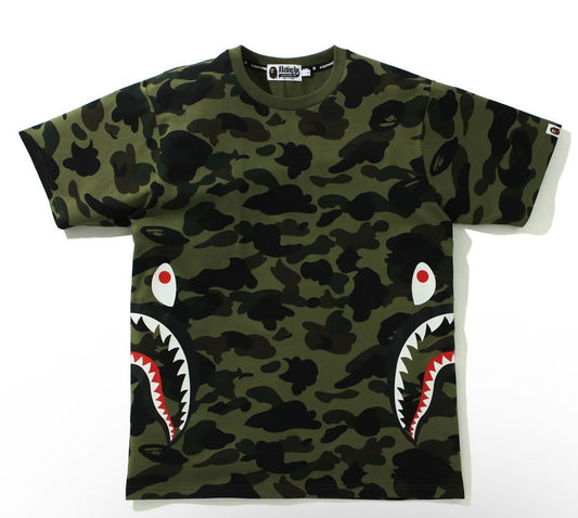 Bape Green Camo Side Shark