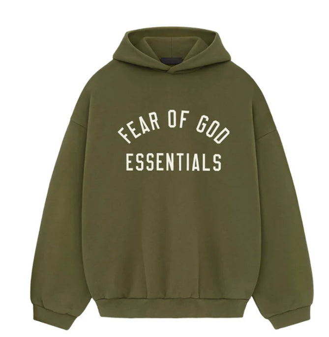 Essential Military Green Fleece Hoodie