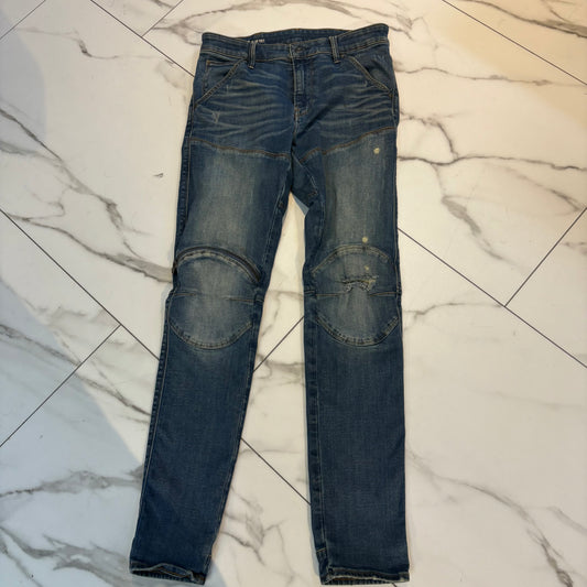 Blue Denim Gstar w Knee Zippers