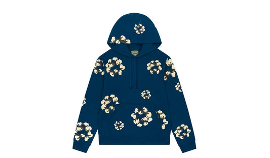 Denim Tears Navy X Cactus Plant Fea Market Cactus Tears Wreath Hoodie