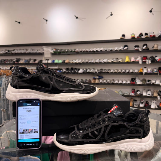 Prada Cup Patent Leather Black USED W BOX