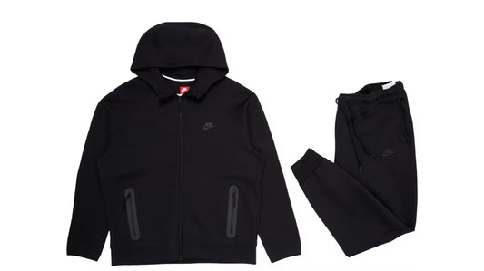MNike Tech Fleece Black Zip Up Hoodie