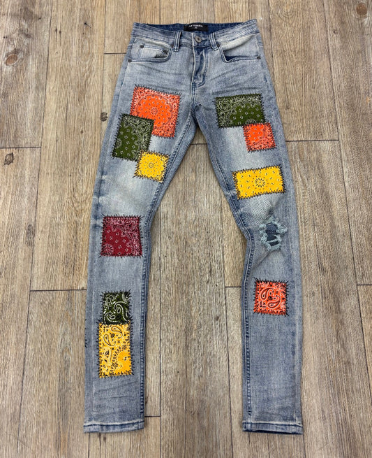 Serenede Bandana Patch Jeans USED