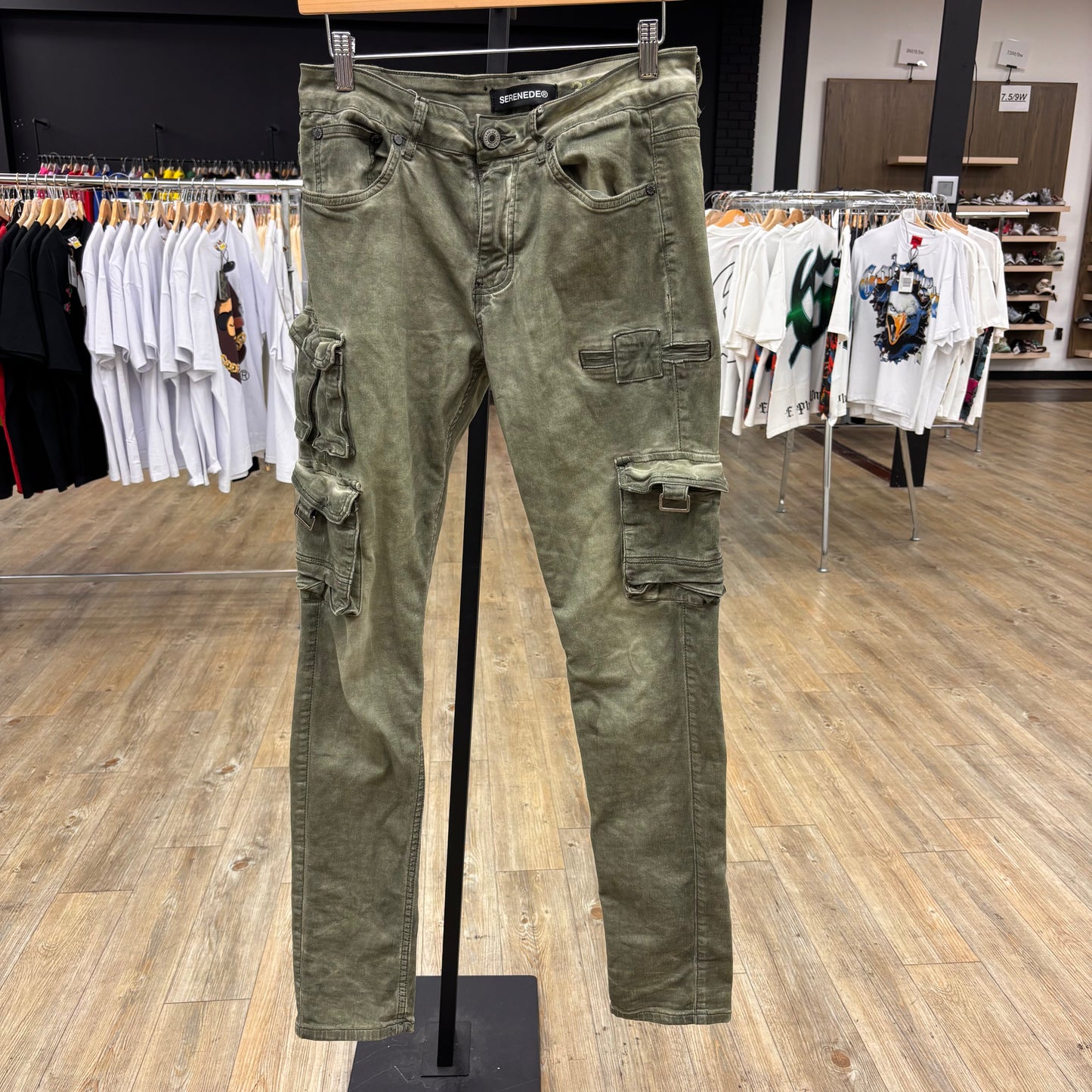 Serenede Green Cargo Jeans