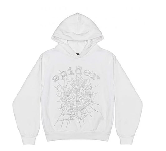 Sp5der #16 OG Rhinestone Logo Hoodie
