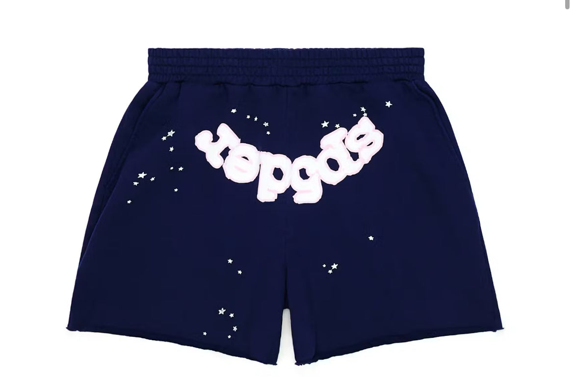 Sp5der og logo navy shorts